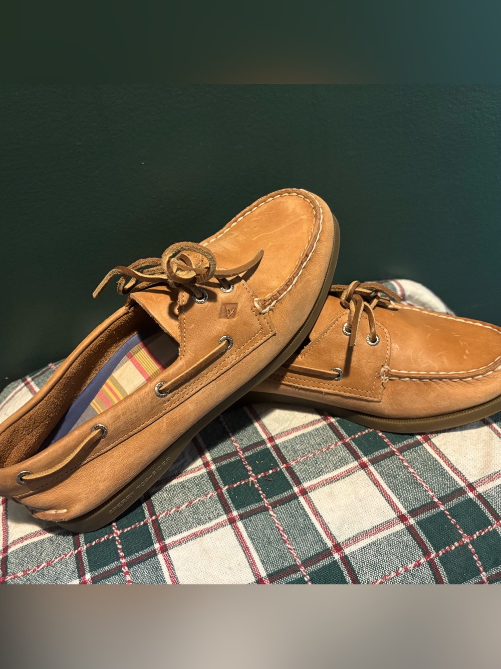 women’s Tan Leather Boat Shoes